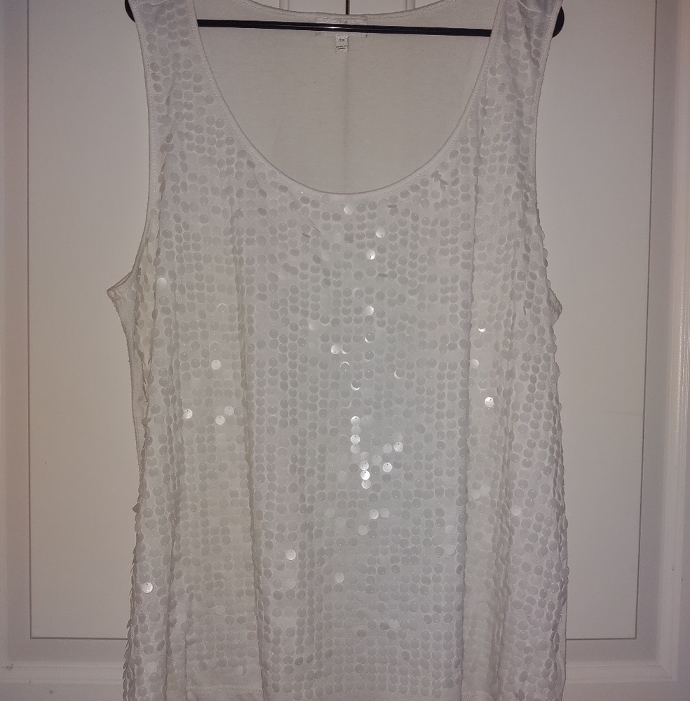 Fashion bug sequin tank top